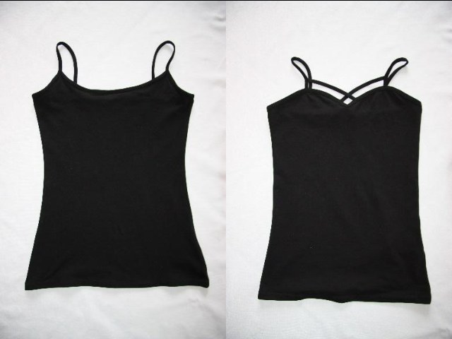 Tops noirs à bretelles