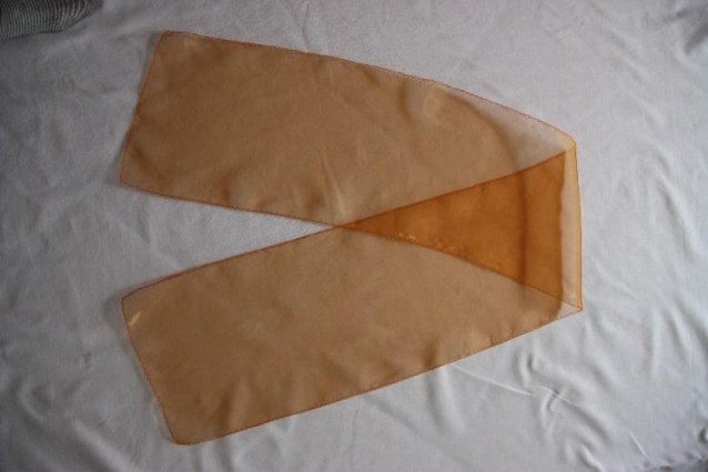 Bandes de tulle orange