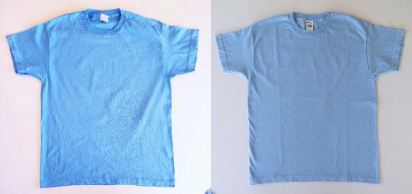 T-shirts bleu ciel